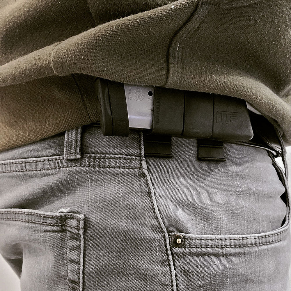 thumbnail image 2 of Black Nylon 9mm Horizontal Magazine Pouch – Single Mag Holder, OWB Belt Carry, Ambidextrous 2 of 4